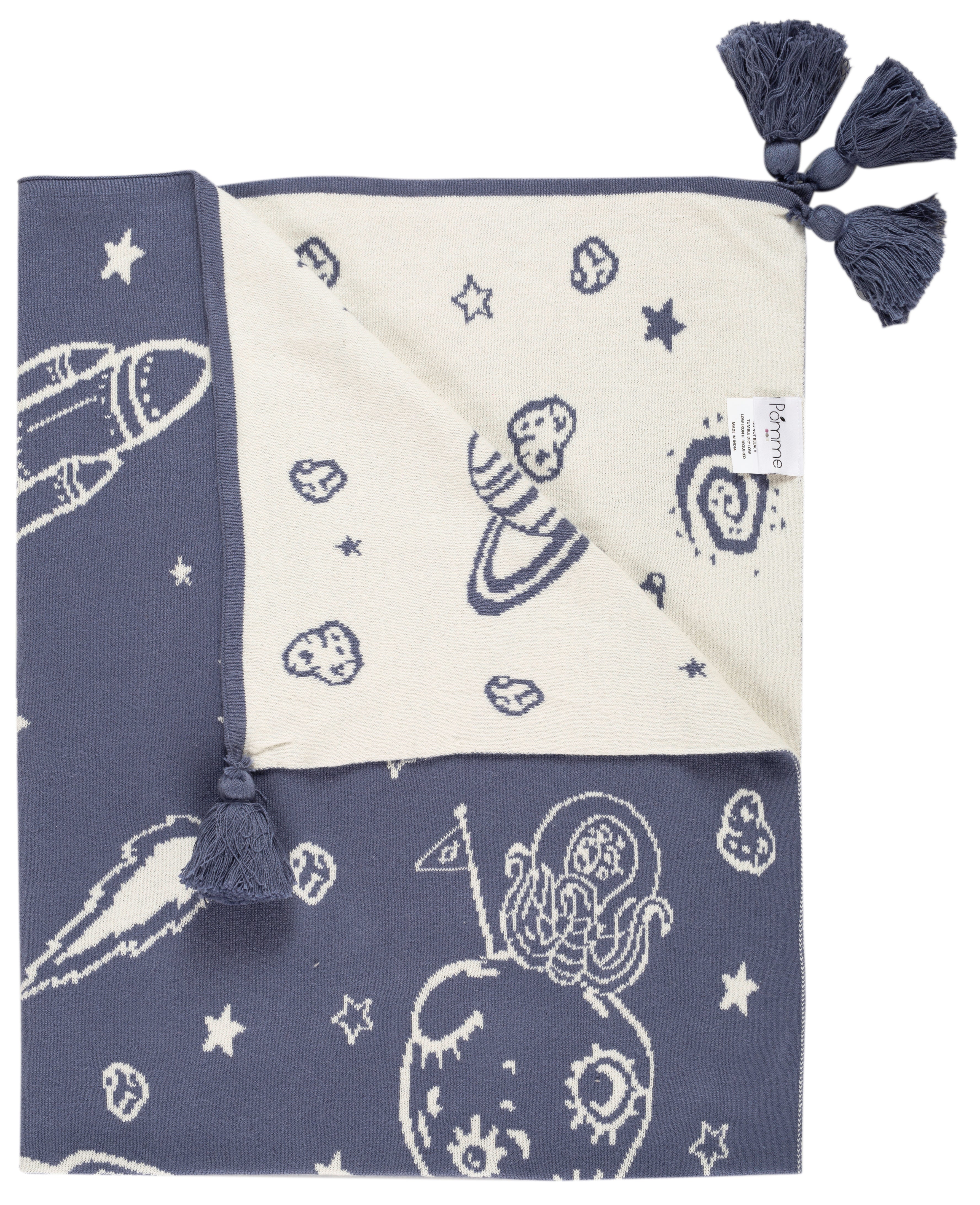 Kids Blanket With Cute Space Pattern