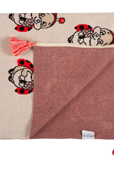 Kids Blanket With Cute Lady Bug Pattern