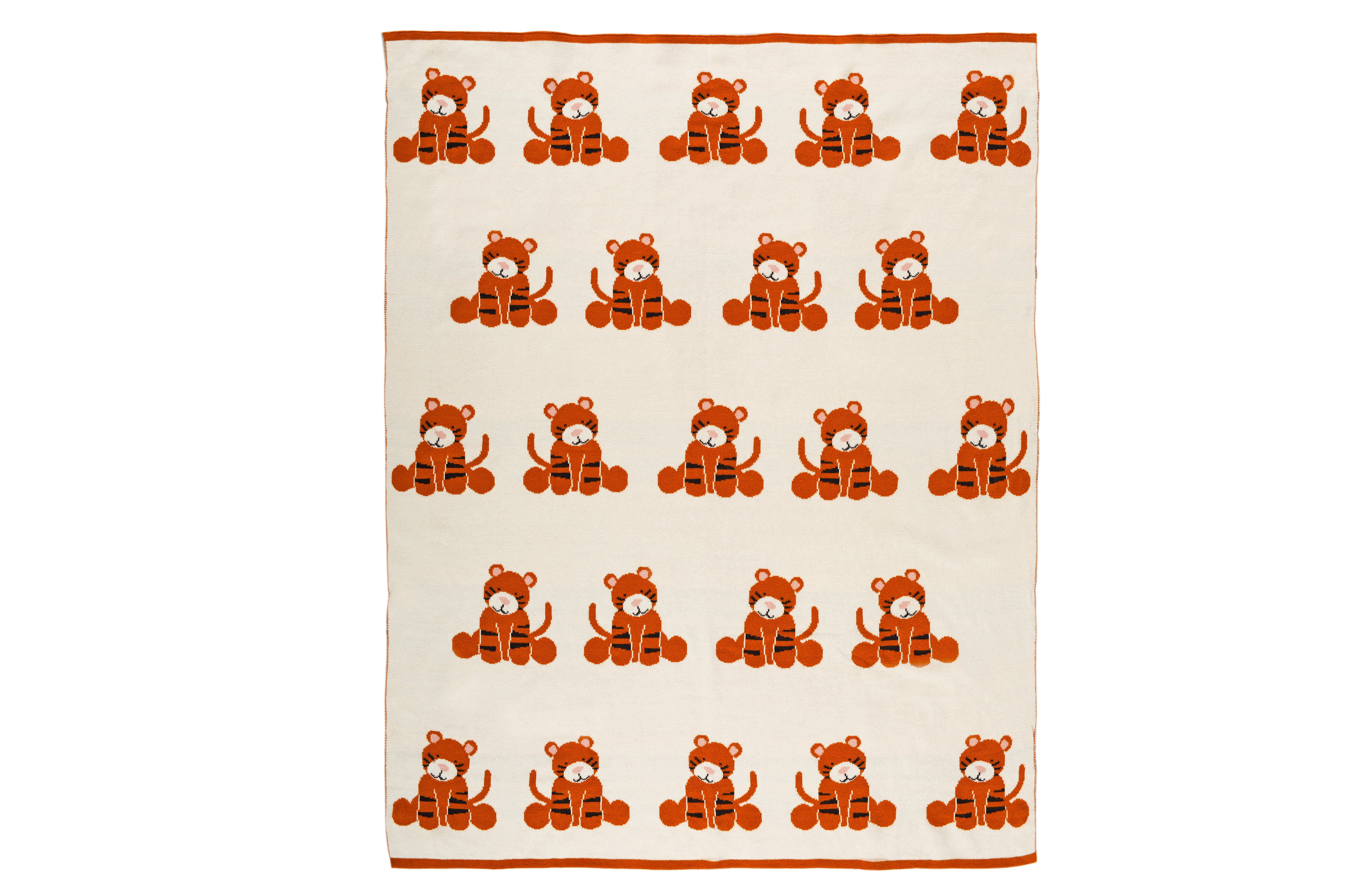 Kids Blanket With Cute Tiger Pattern
