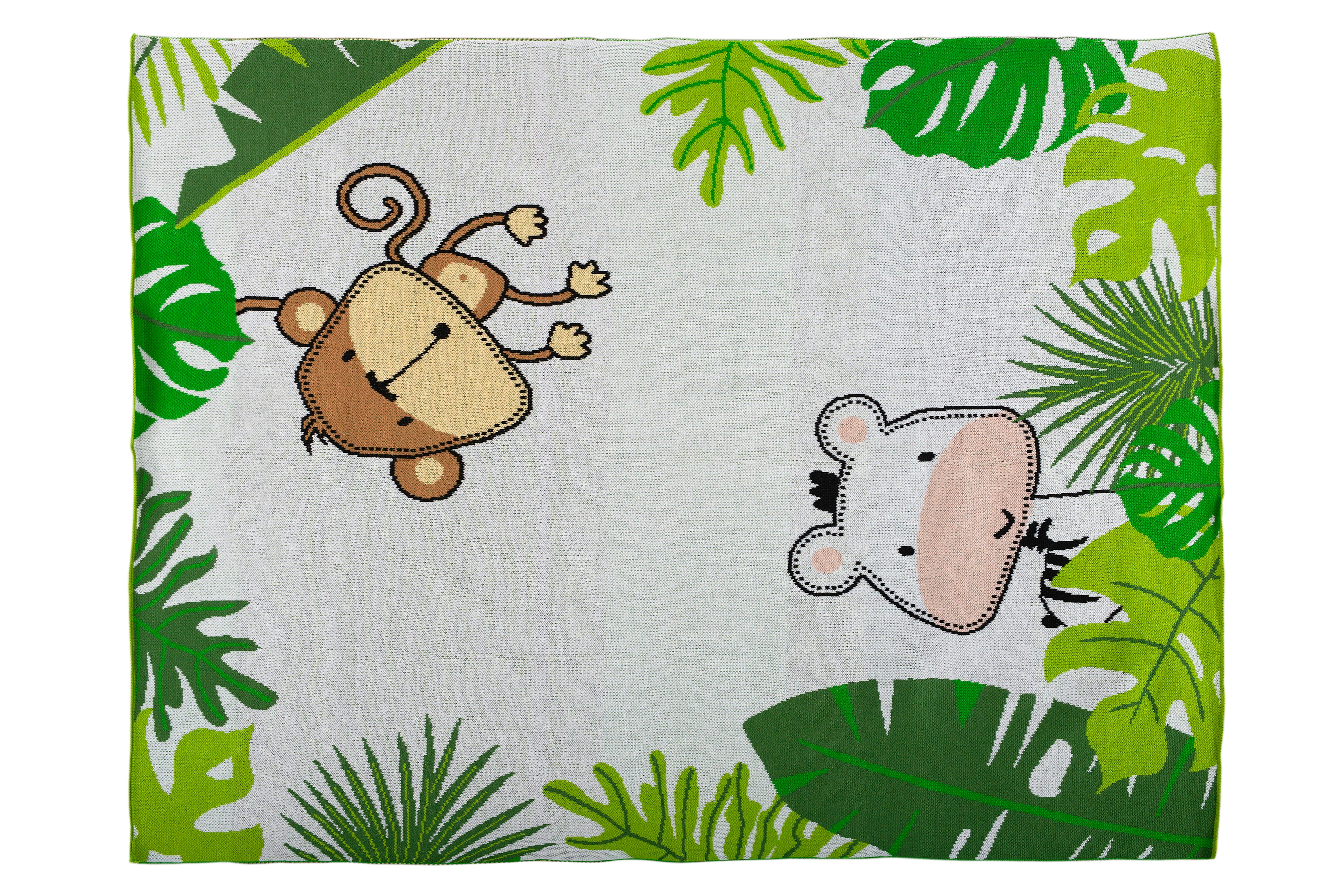 Kids Blanket With Cute Safari Pattern