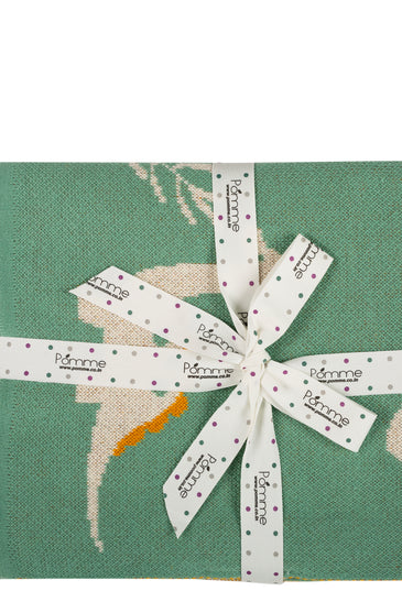 Kids Blanket With Cute Dino Pattern