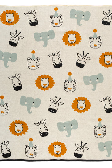 Kids Blanket With Cute Safari Pattern