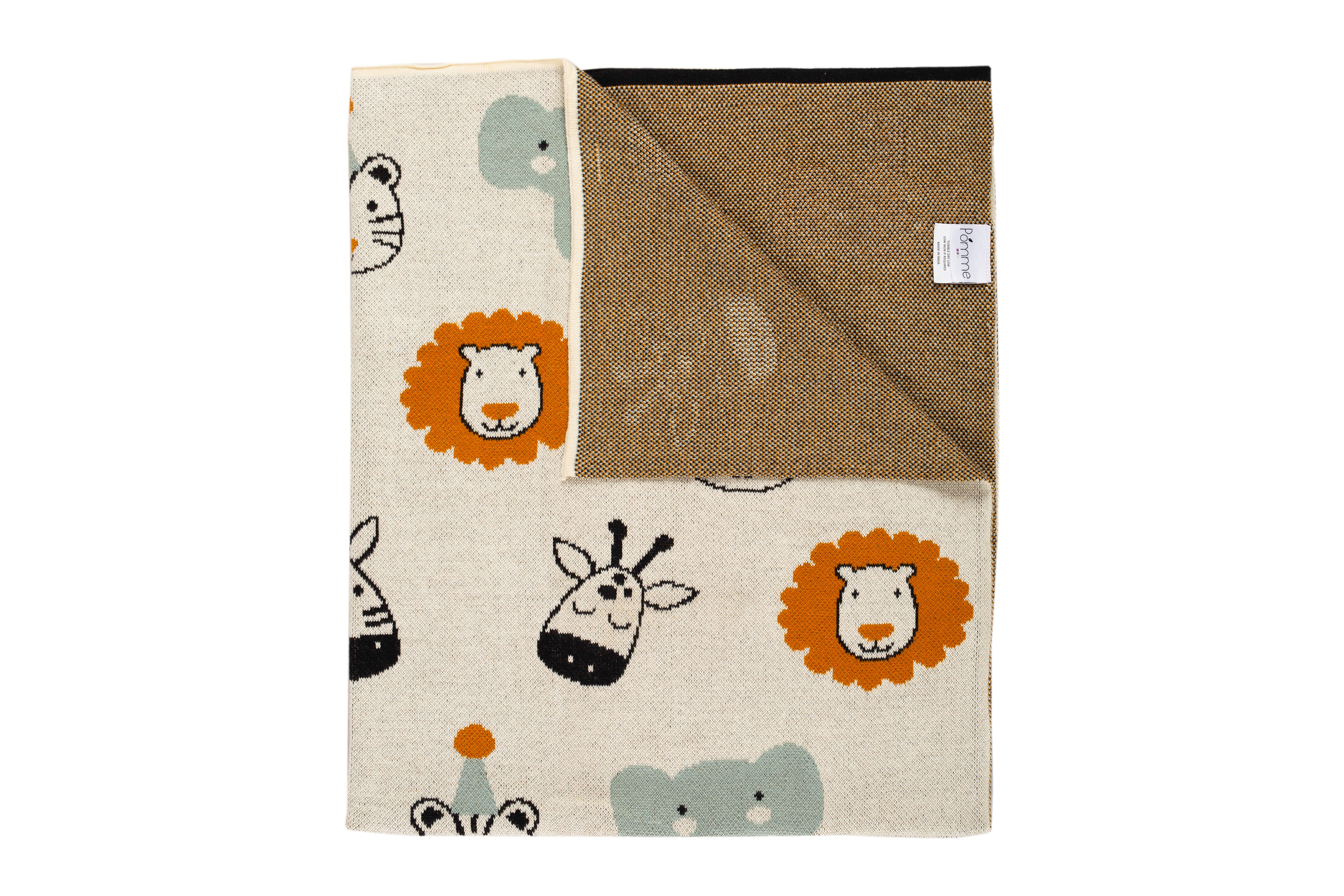 Kids Blanket With Cute Safari Pattern