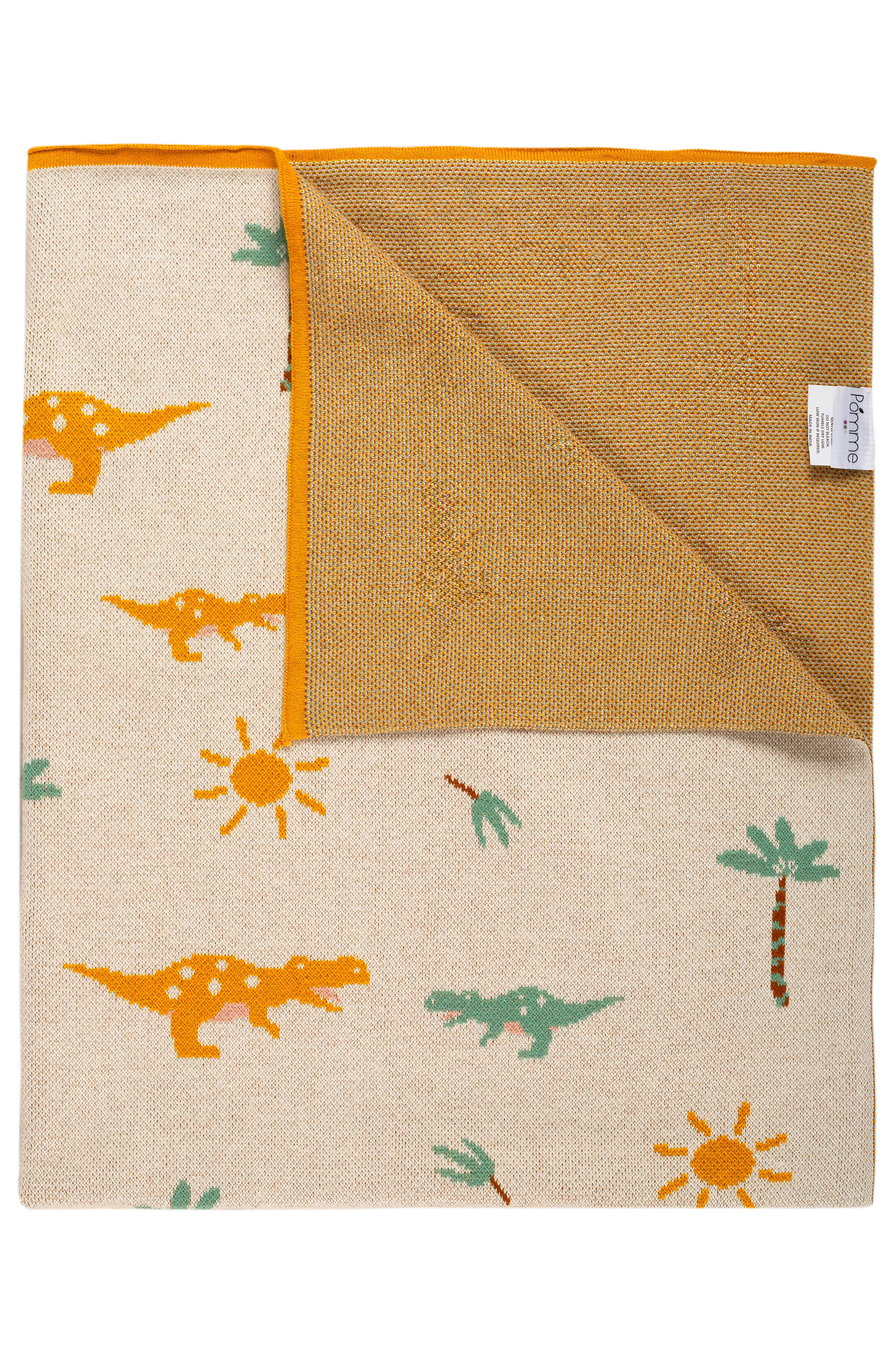 Kids Blanket With Cute Dino Pattern