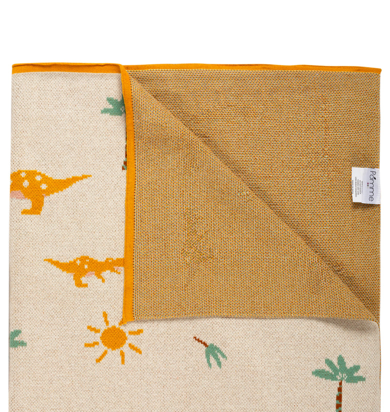 Kids Blanket With Cute Dino Pattern