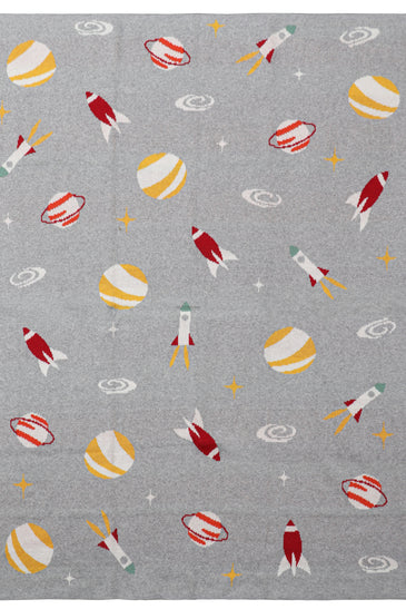 Kids Blanket With Cute Galaxy Pattern