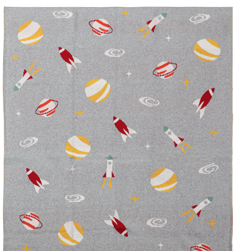 Kids Blanket With Cute Galaxy Pattern
