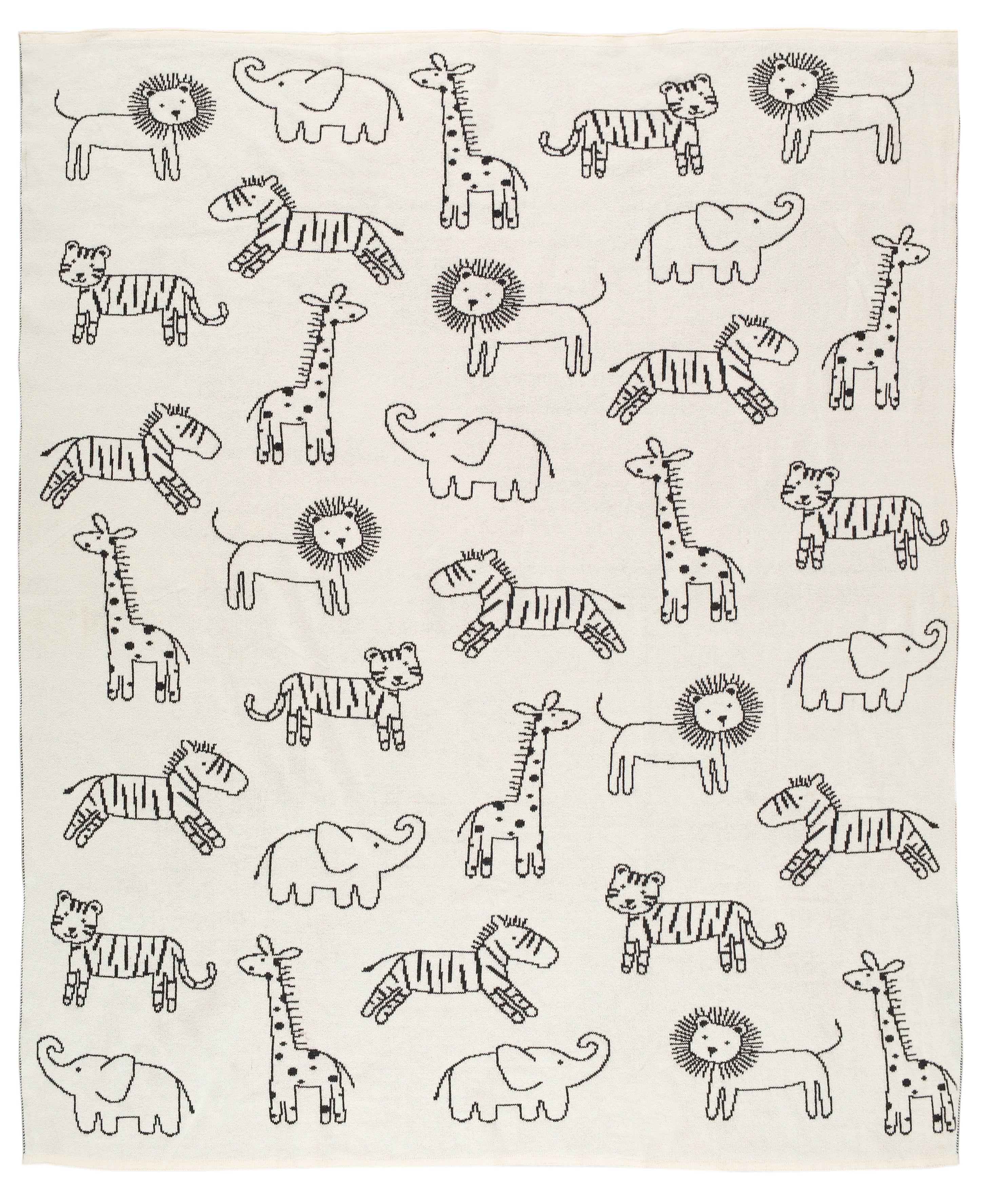 Kids Blanket With Cute Safari Pattern