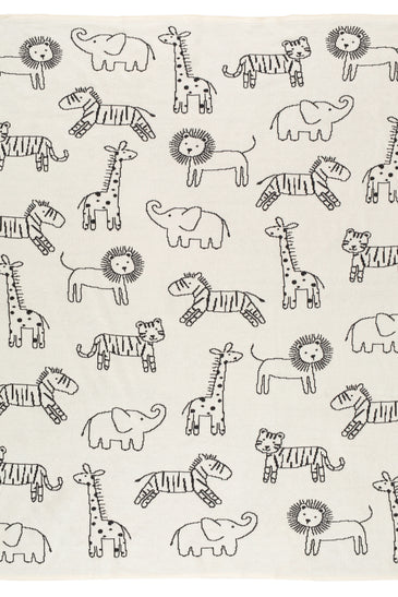 Kids Blanket With Cute Safari Pattern