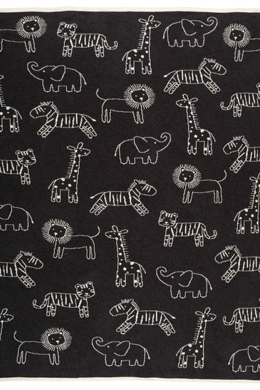 Kids Blanket With Cute Safari Pattern