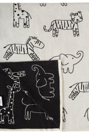Kids Blanket With Cute Safari Pattern
