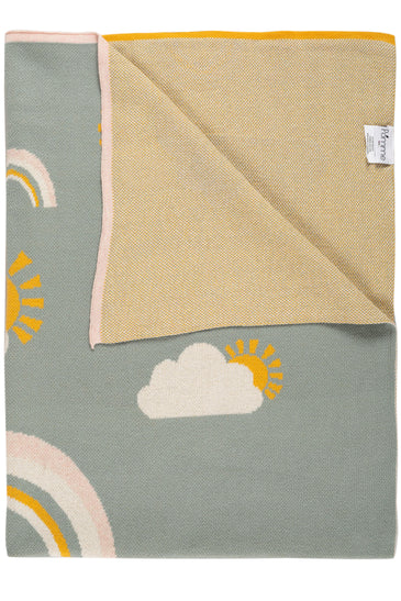 Kids Blanket With Cute Rainbow Pattern