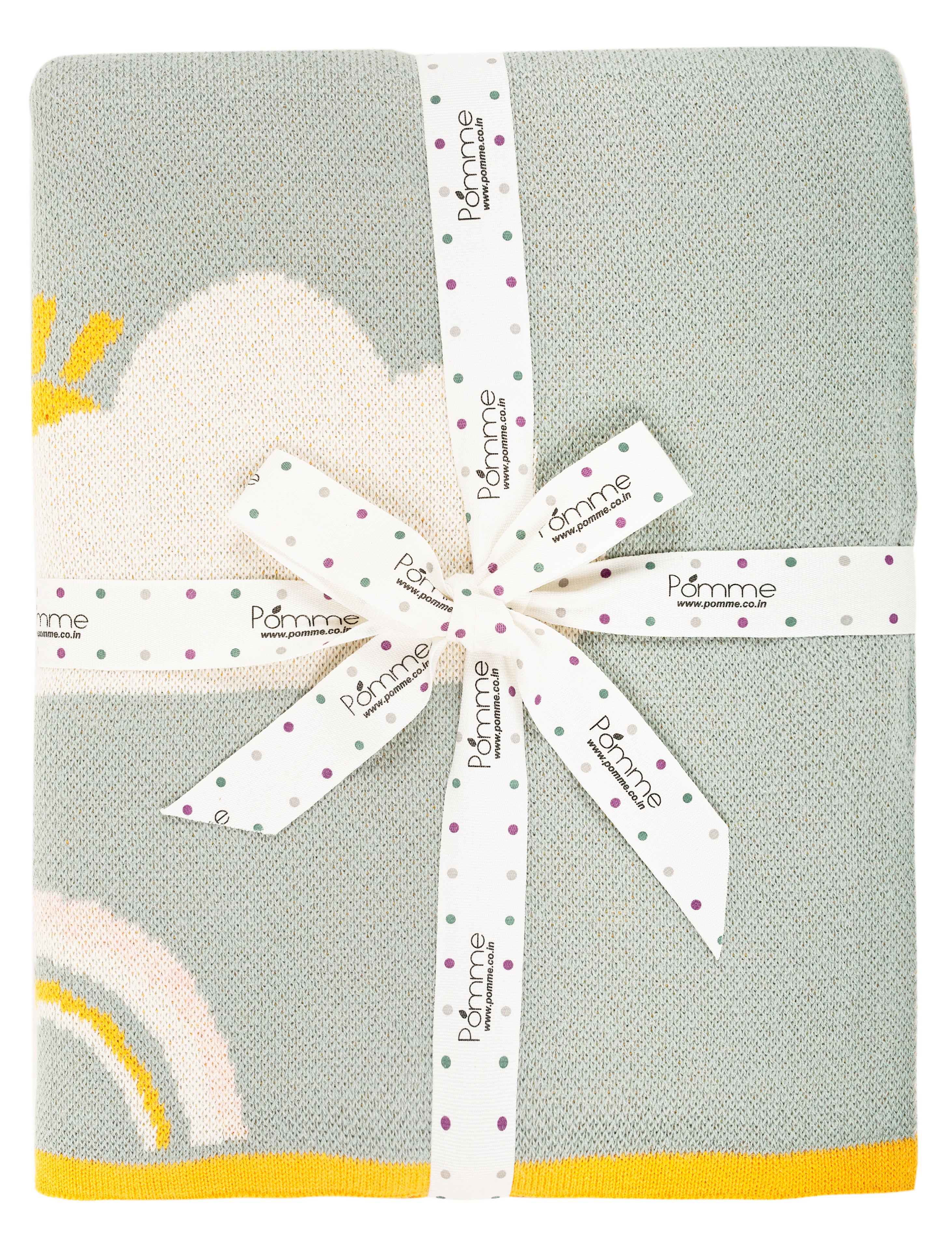 Kids Blanket With Cute Rainbow Pattern