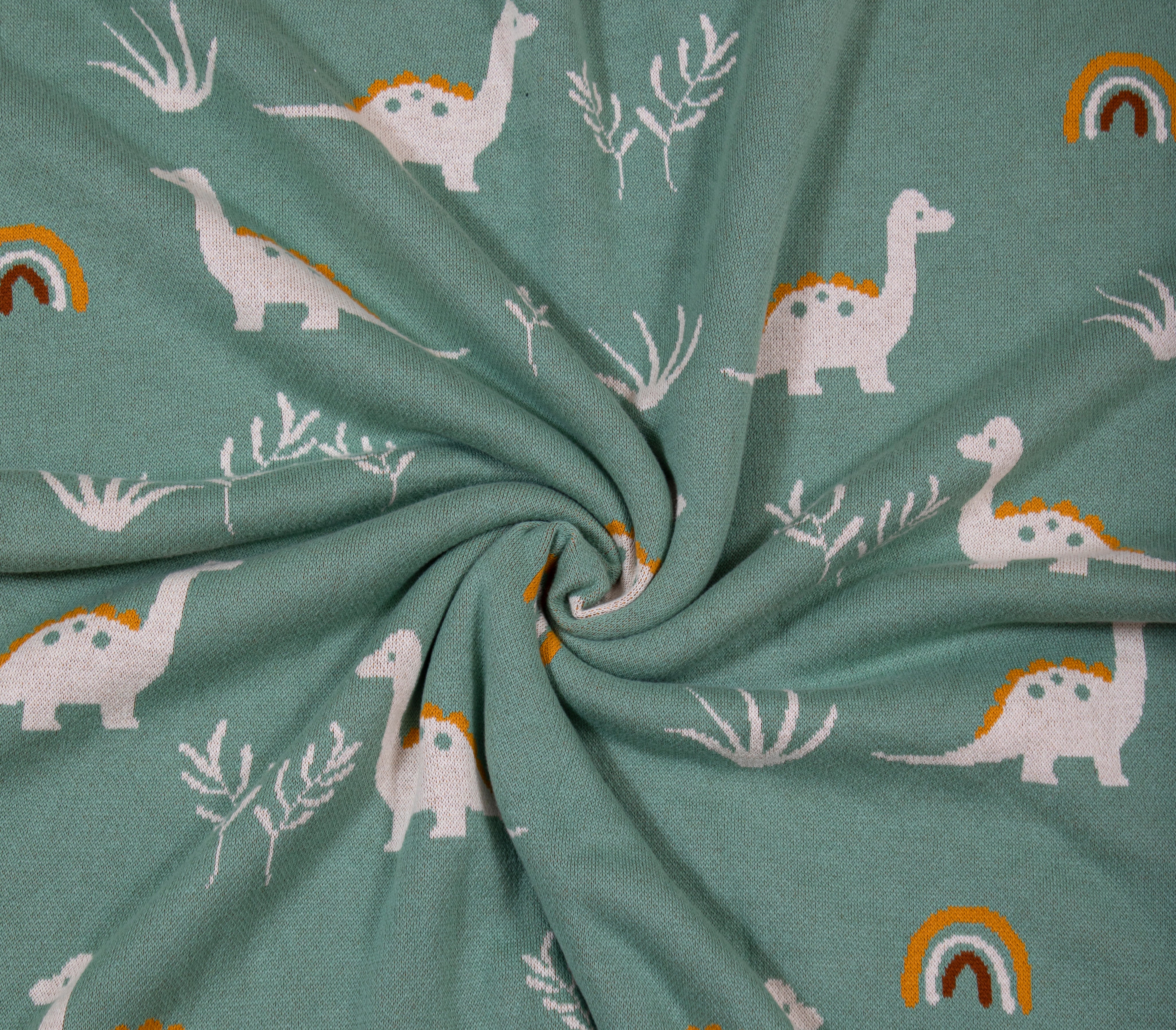 Kids Sherpa Blanket With Cute Dino Pattern