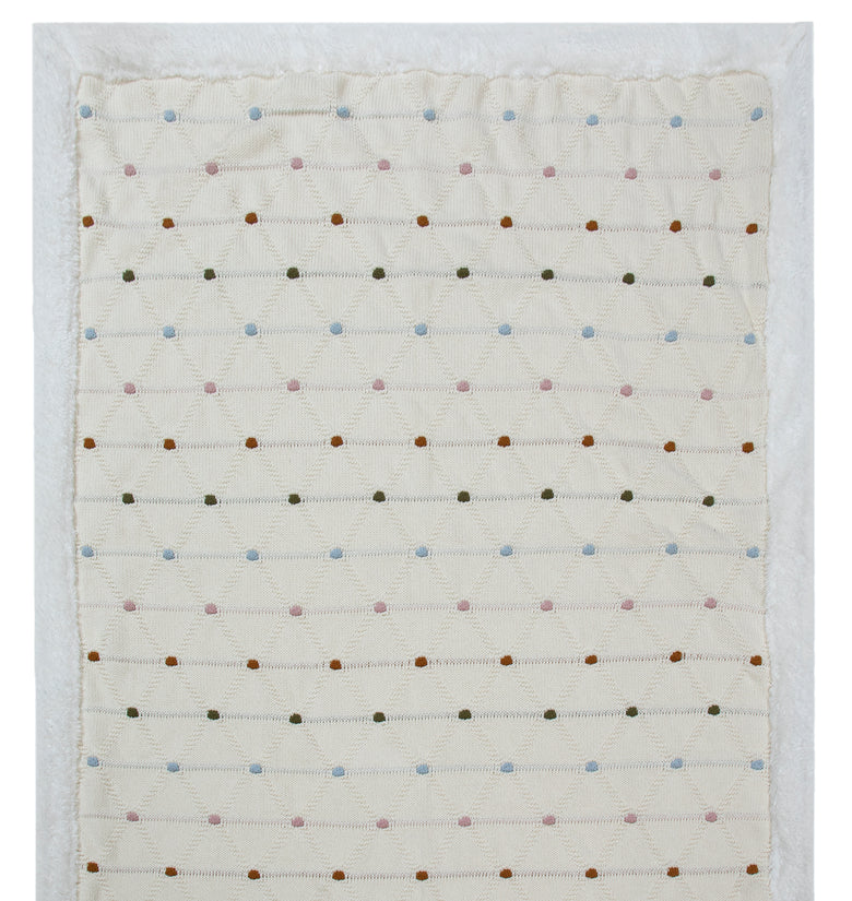 Kids Sherpa Blanket With Cute 3D Bubble Pattern