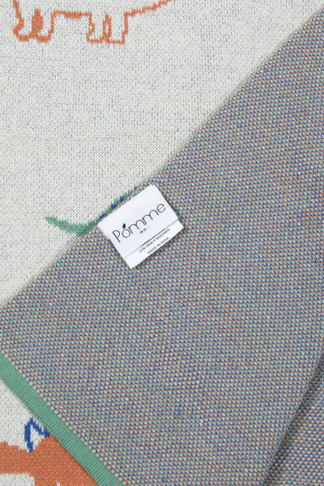 Kids Blanket With Cute Dino Pattern