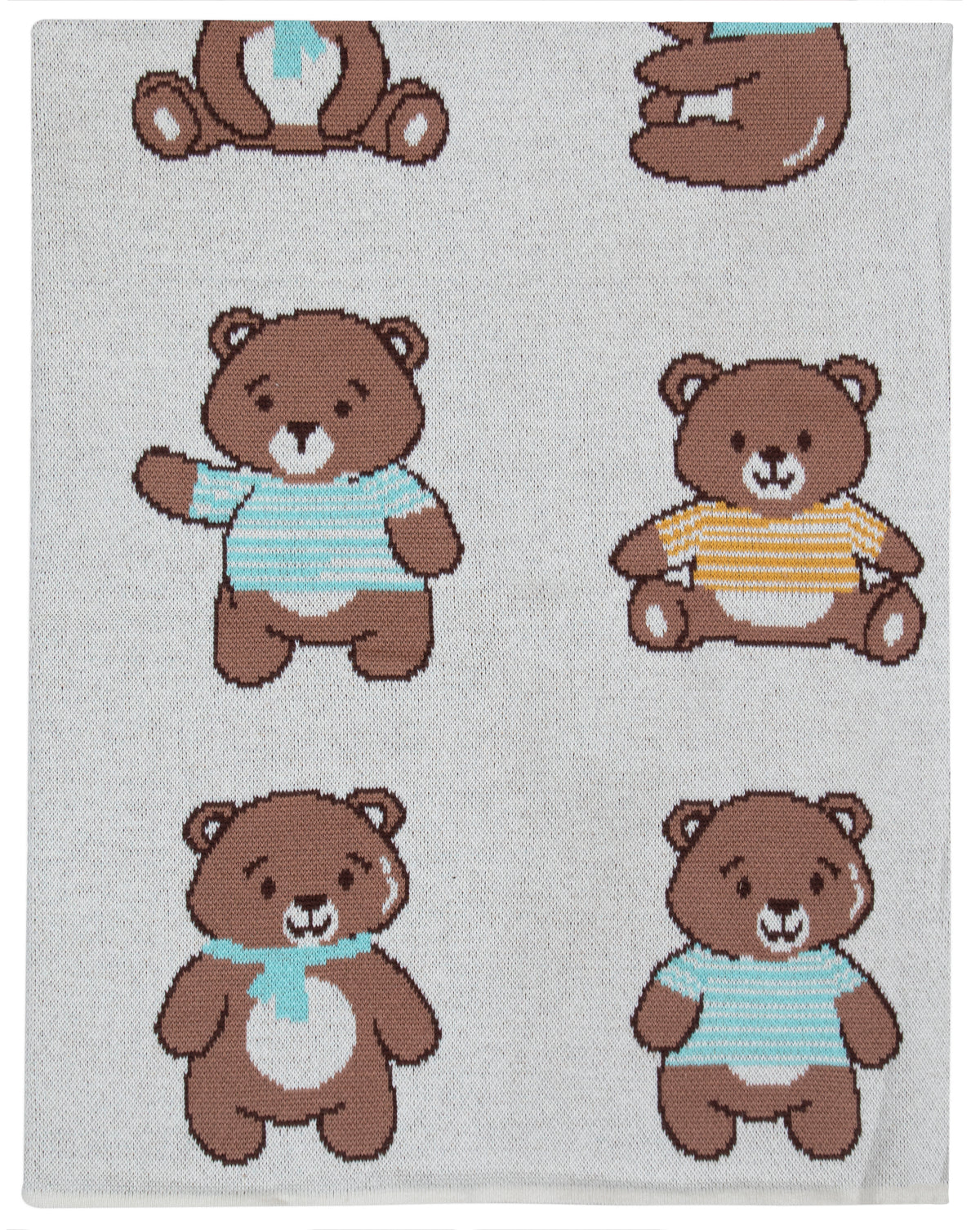 Pomme Cotton Knitted Baby Bears Blanket