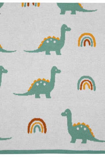 Kids Blanket With Cute Dino Pattern