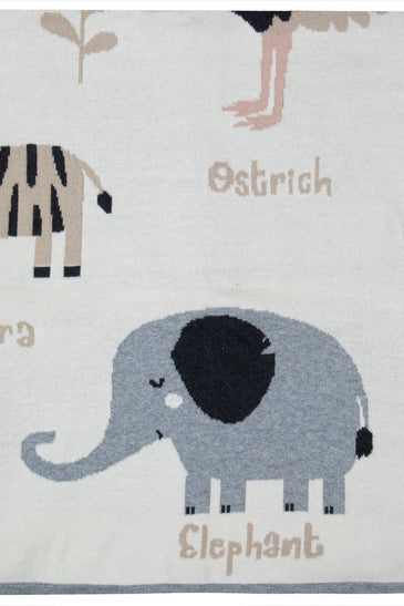 Kids Blanket With Cute Safari Pattern