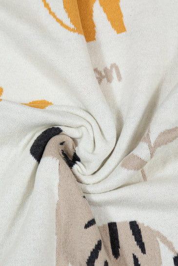 Kids Blanket With Cute Safari Pattern