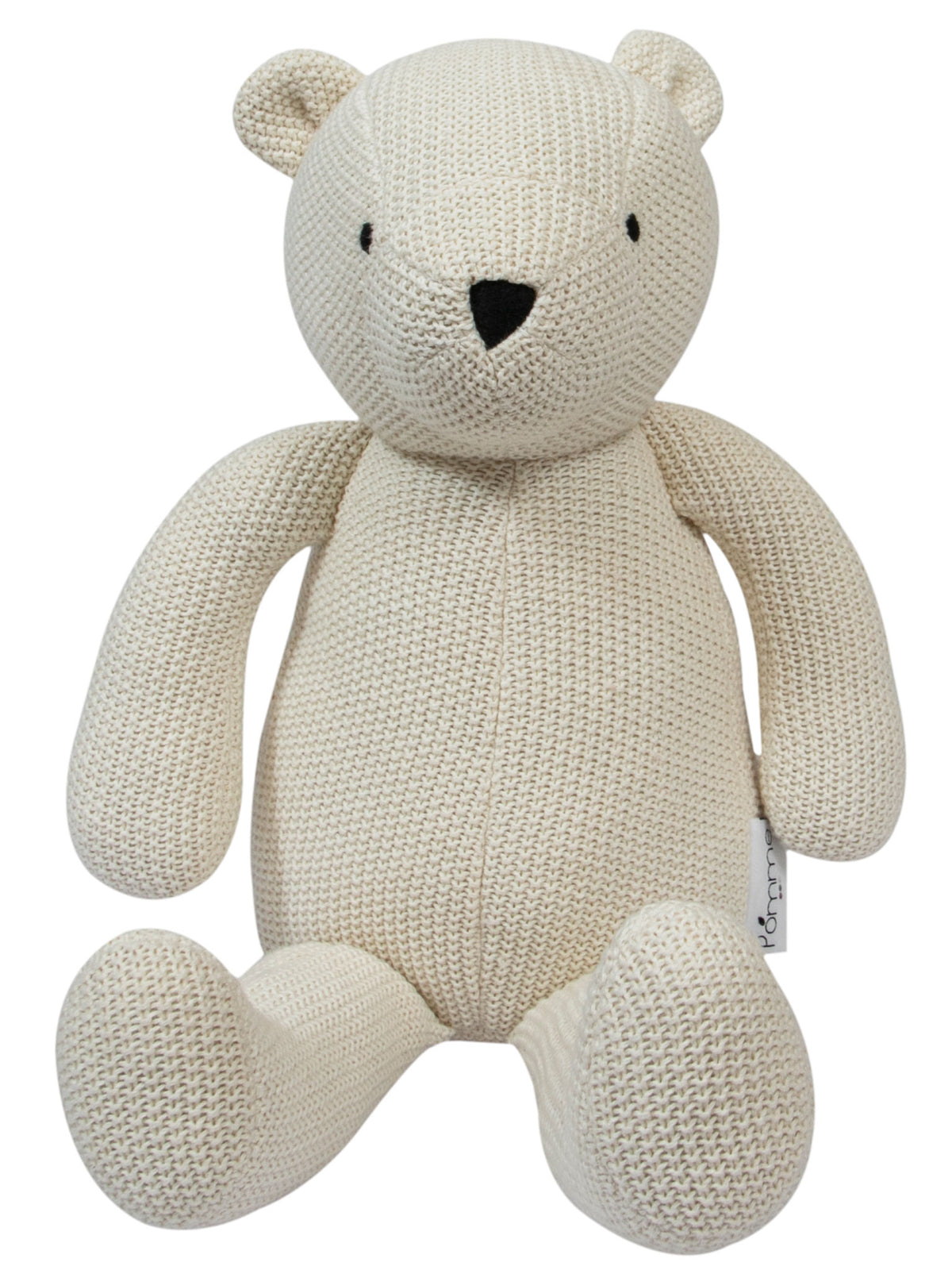 Pomme Cotton Knitted Soft Bear (Ivory)