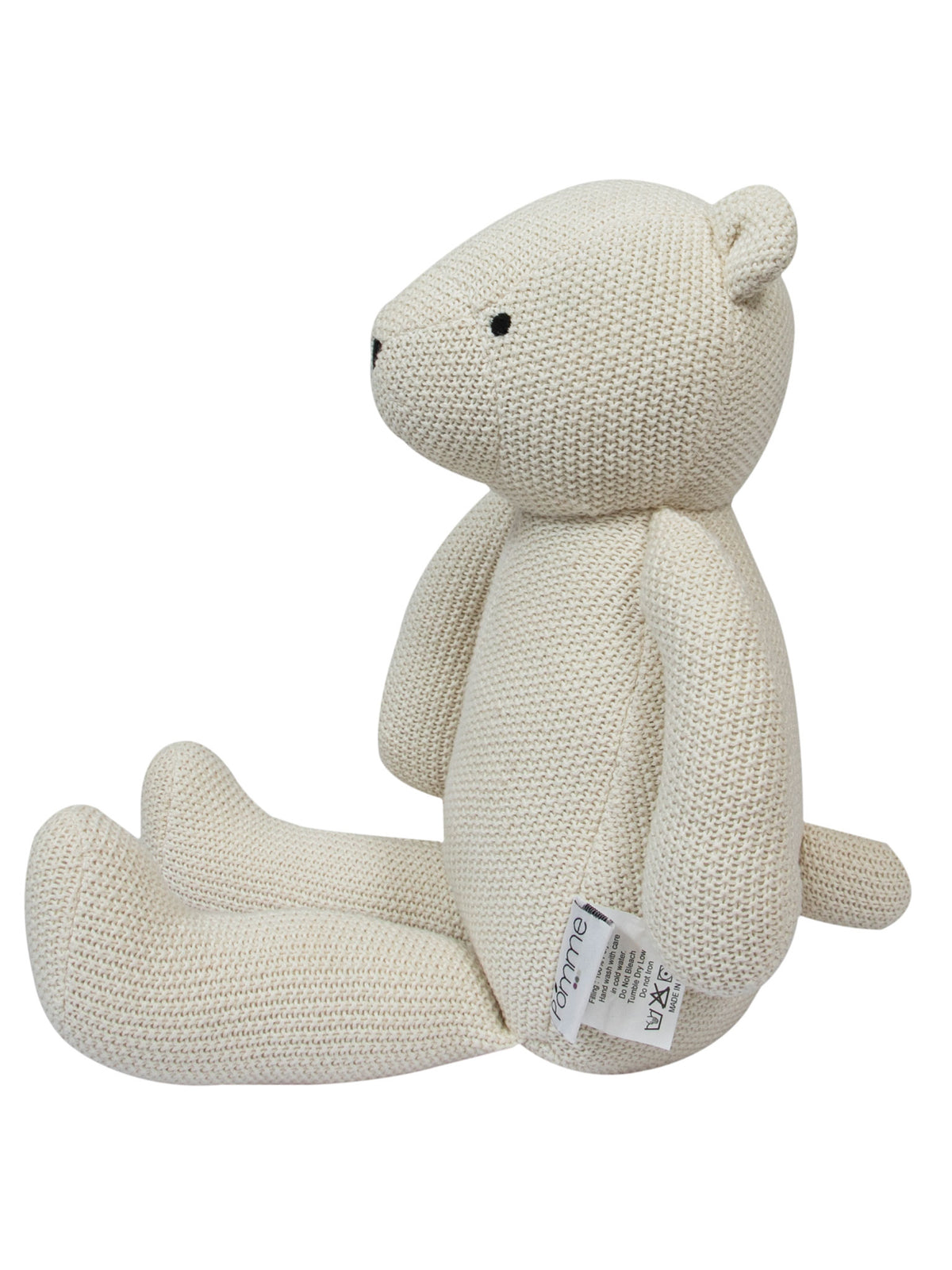 Pomme Cotton Knitted Soft Bear (Ivory)