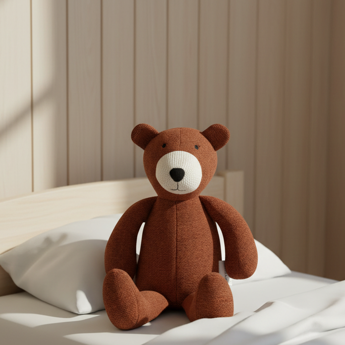 Pomme Cotton Knitted Soft Big Teddy Bear (Brown)