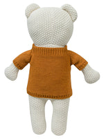 Load image into Gallery viewer, Knitted Soft Toy Cute Bear With Yellow Dress