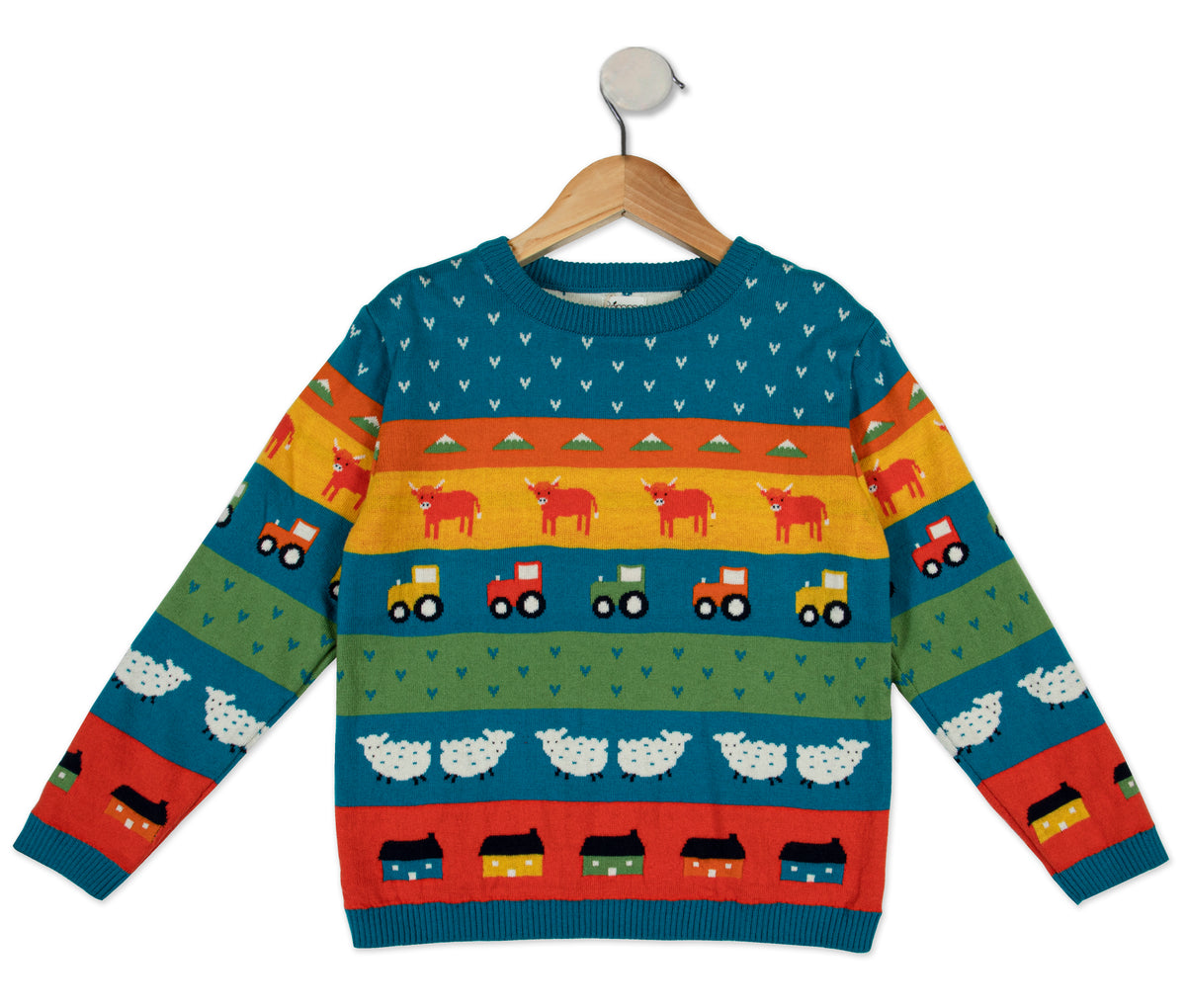 Pomme Cotton Knitted Happy Farm Story Kids Sweater