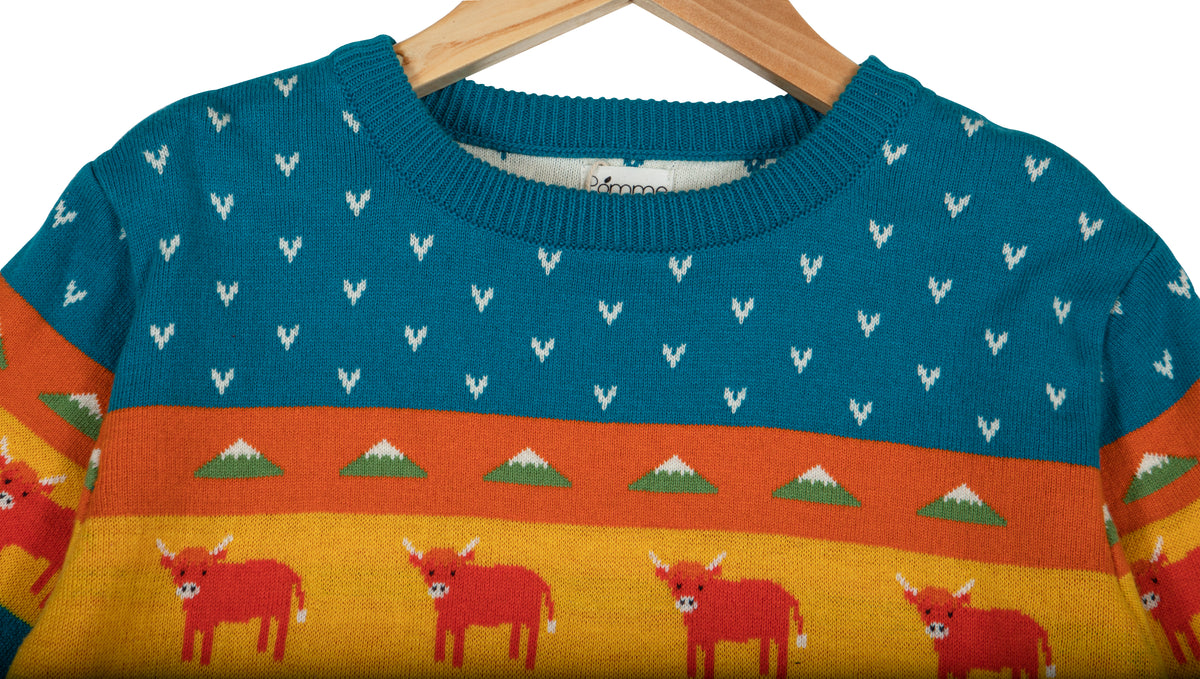 Pomme Cotton Knitted Happy Farm Story Kids Sweater