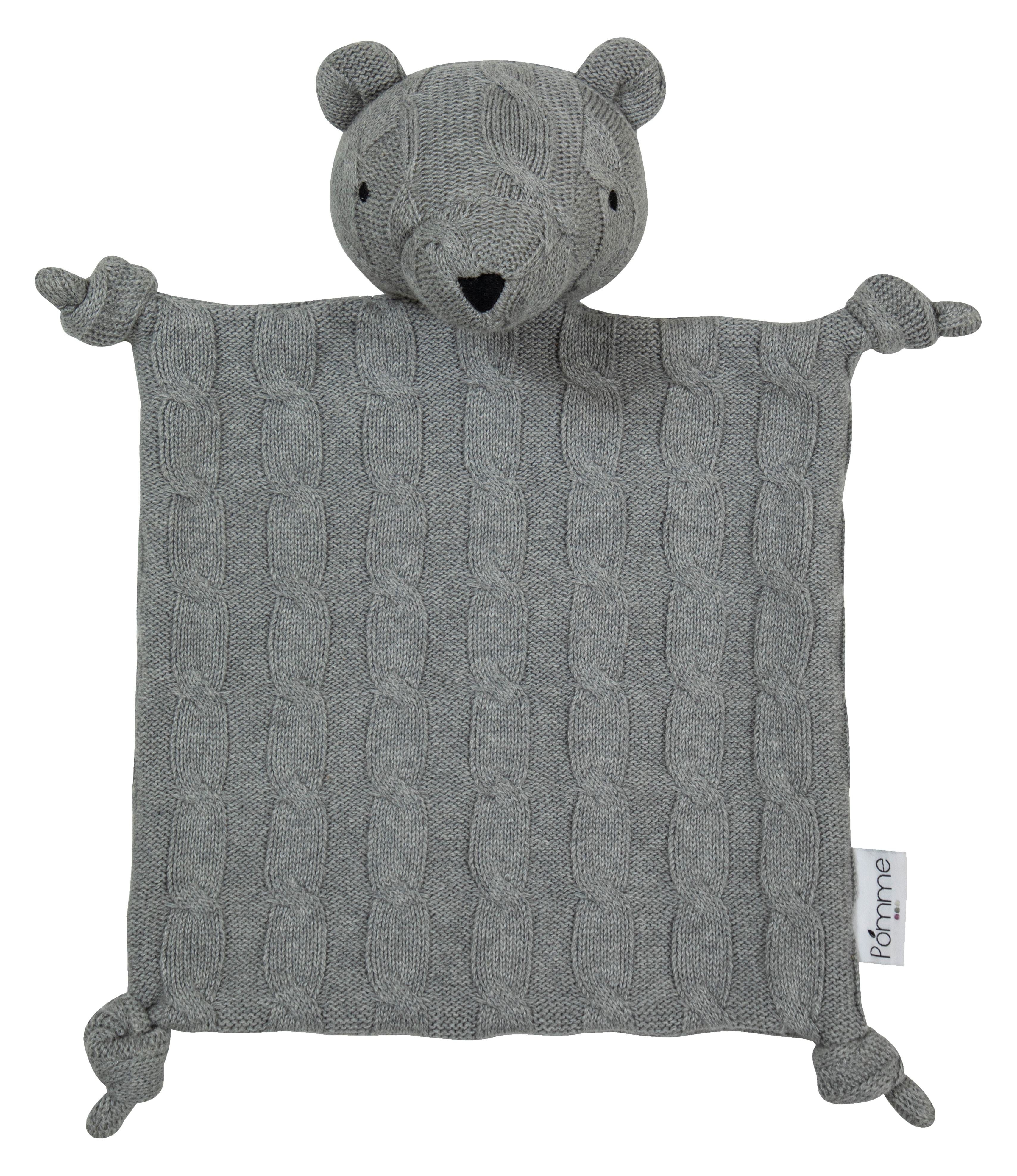 Cotton Knitted Bear Cuddle Cloth 35 cm by 35 cm