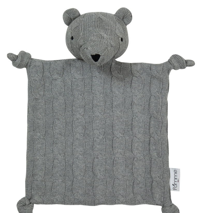 Cotton Knitted Bear Cuddle Cloth 35 cm by 35 cm