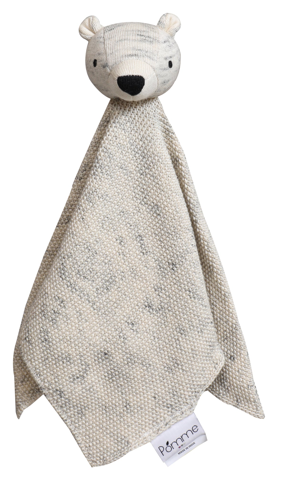 Pomme Cotton Knitted Polar Beer Cuddle Cloth (Vanilla Grey Melange)