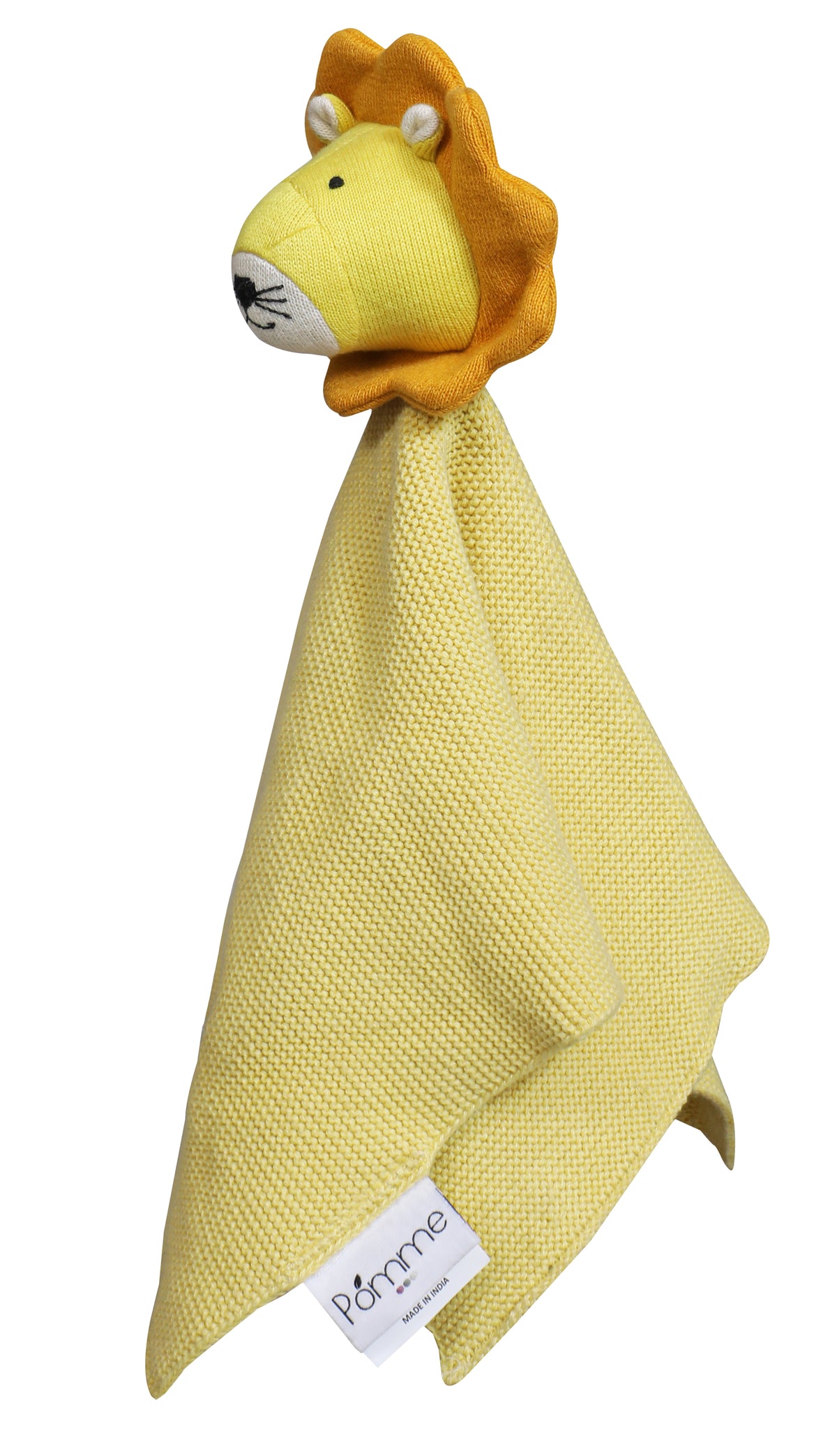 Pomme Cotton Knitted Lion Toy Cuddle Cloth (Aurora)