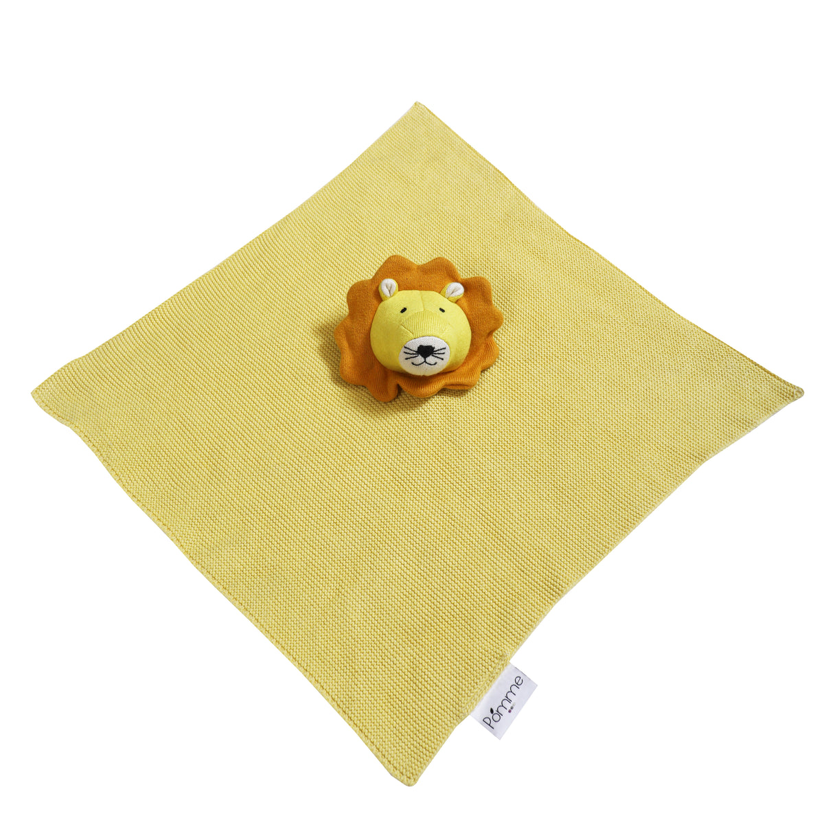 Pomme Cotton Knitted Lion Toy Cuddle Cloth (Aurora)