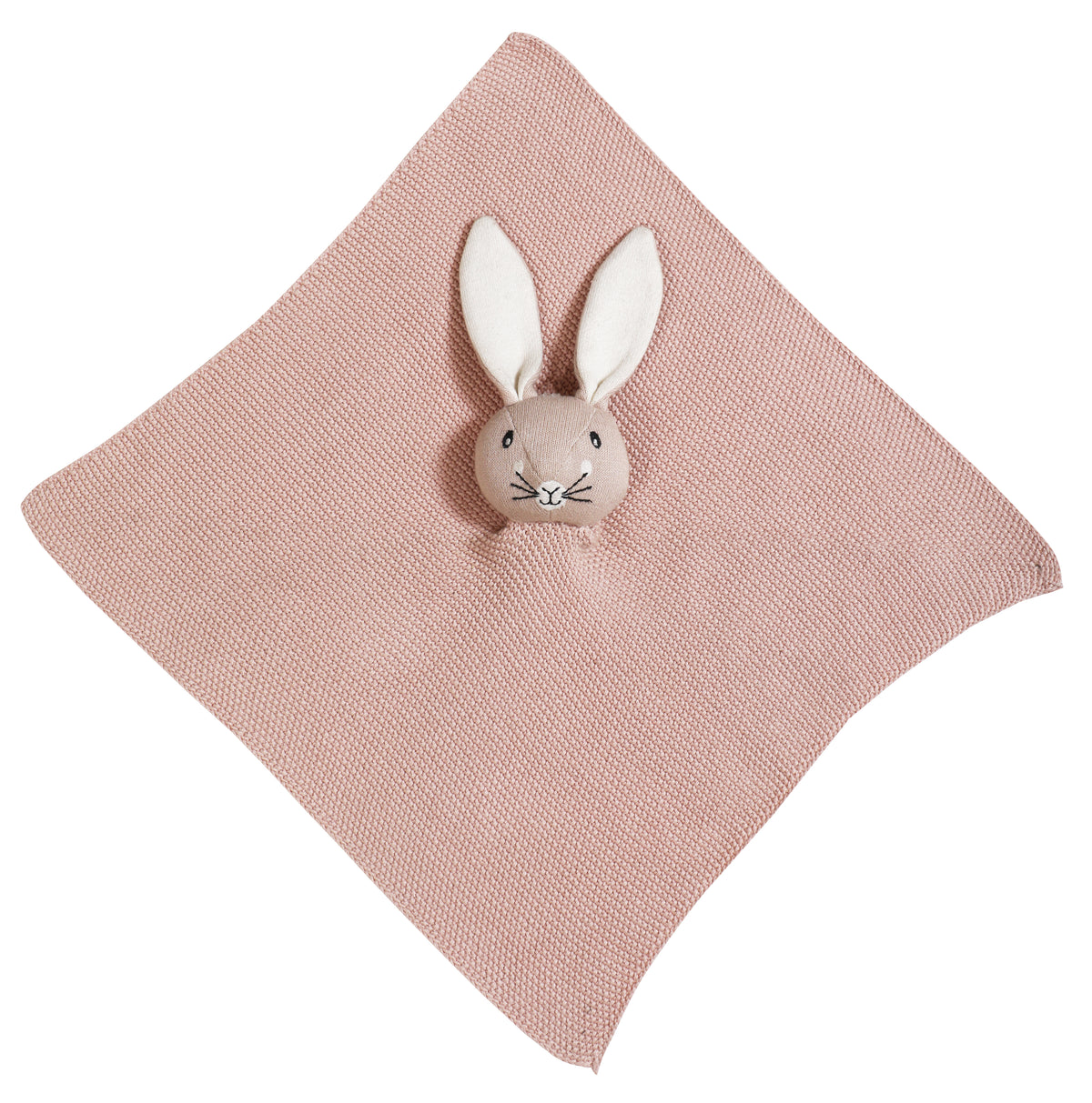 Pomme Cotton Knitted Bunny Cuddle Cloth Vert Pink