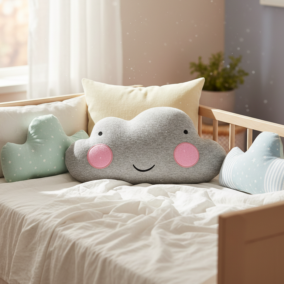 Cotton Knitted Cloud Pillow