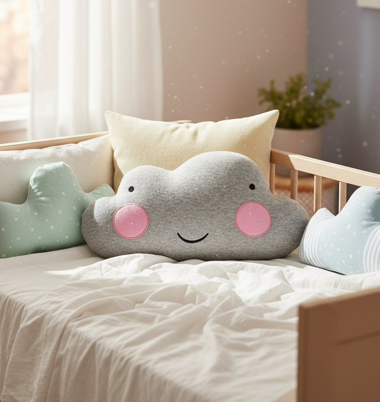 Cotton Knitted Cloud Pillow