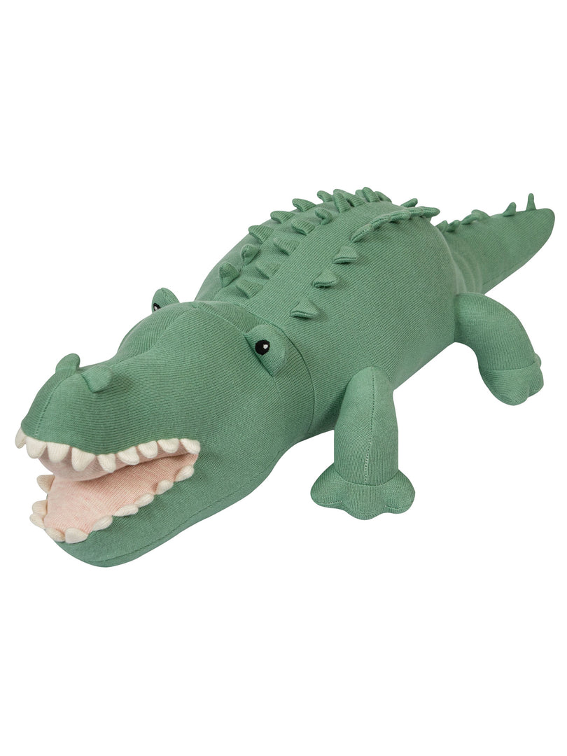 Knitted Soft Toy Green Crocodile