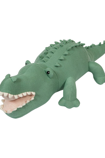 Knitted Soft Toy Green Crocodile
