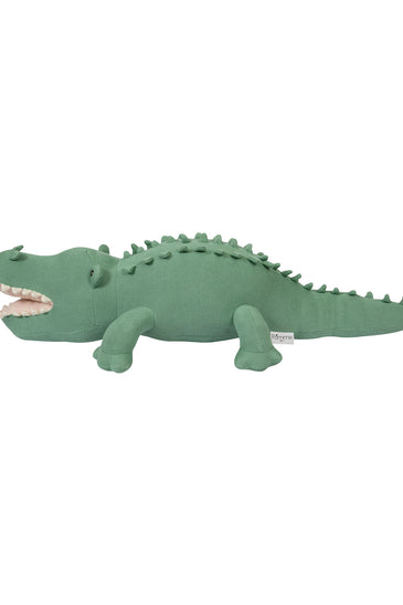 Knitted Soft Toy Green Crocodile