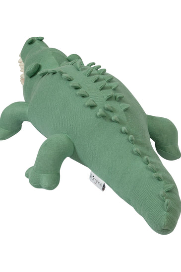 Knitted Soft Toy Green Crocodile