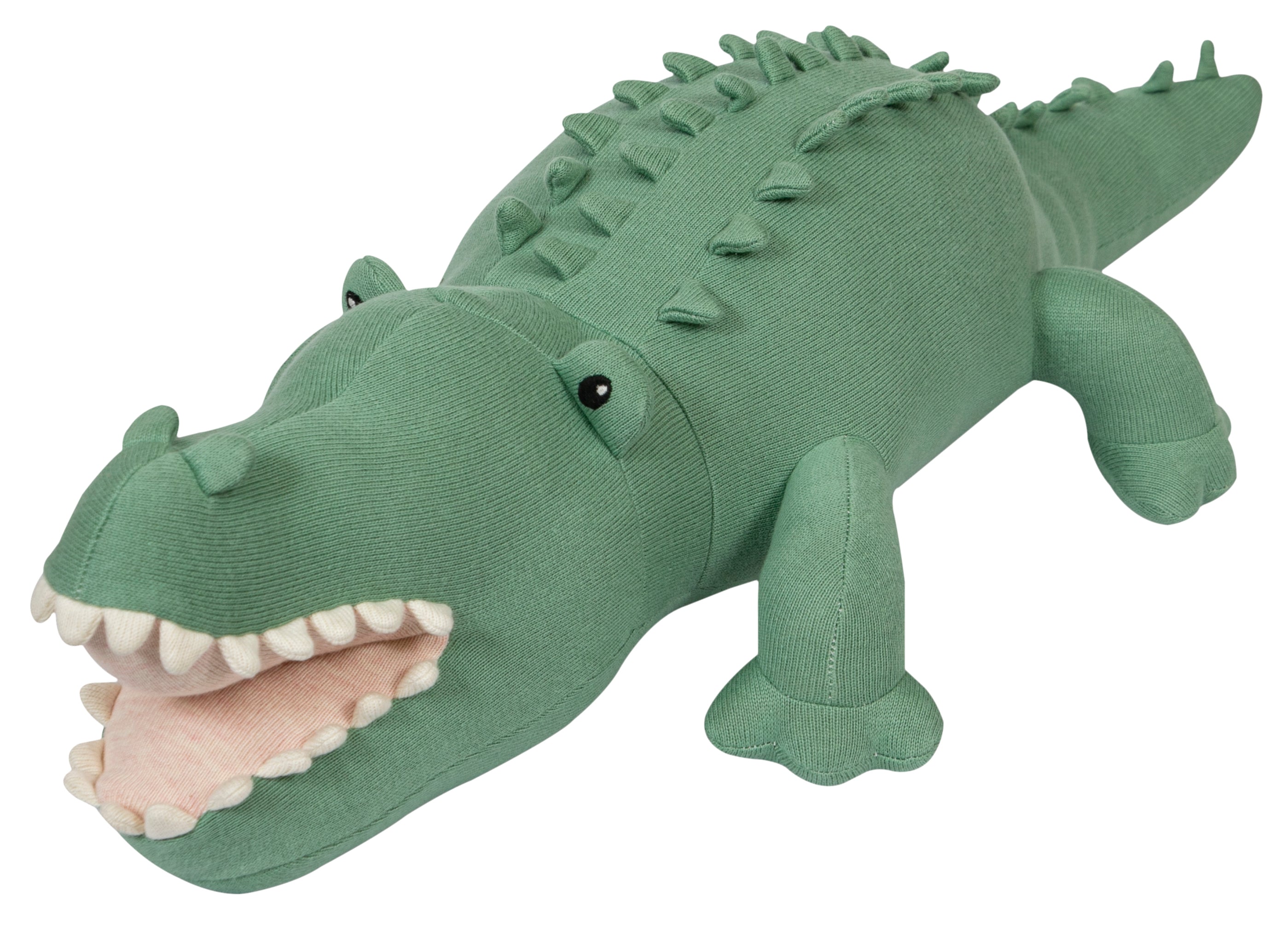 Knitted Soft Toy Green Crocodile