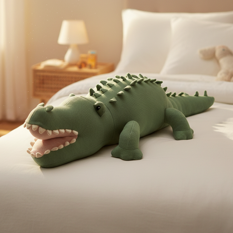 Pomme Soft Knitted Big Crocodile