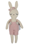 Knitted Soft Toy Ivory Blush Doll With Dress
