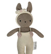 Knitted Soft Toy Ivory Beige Doll With Dress