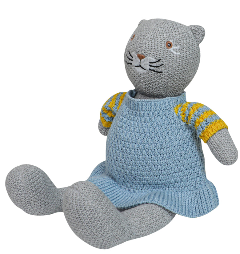 Knitted Cat Soft Toy