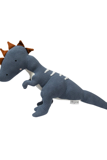 Knitted Soft Toy Blue Dino