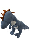 Knitted Soft Toy Blue Dino