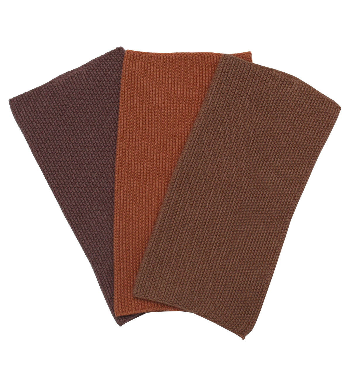 Pomme Pebble Knit Dish Towels (Ivory/Grey/Dk Grey)